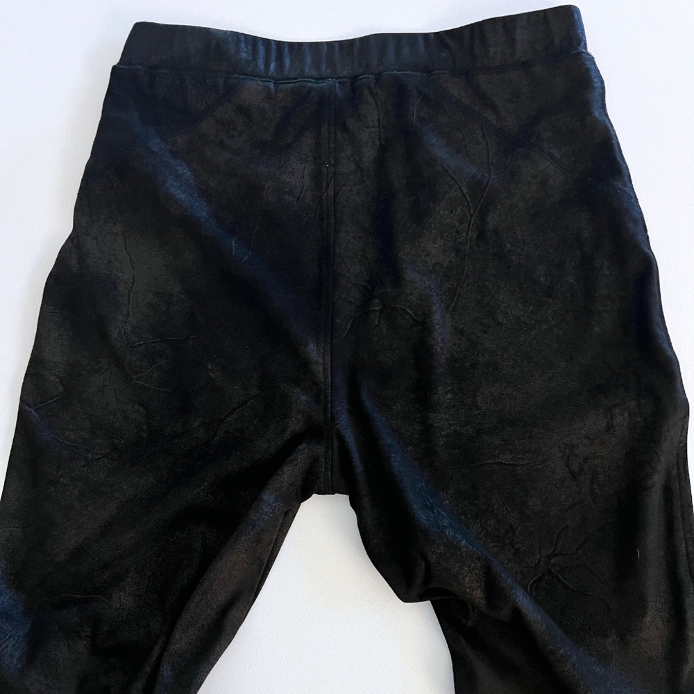 Free People Midnight Vegan Suede Skinny Pants Black Medium Moto Indie Sleaze - Picture 6 of 7